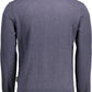 Blue Cotton Men Cardigan