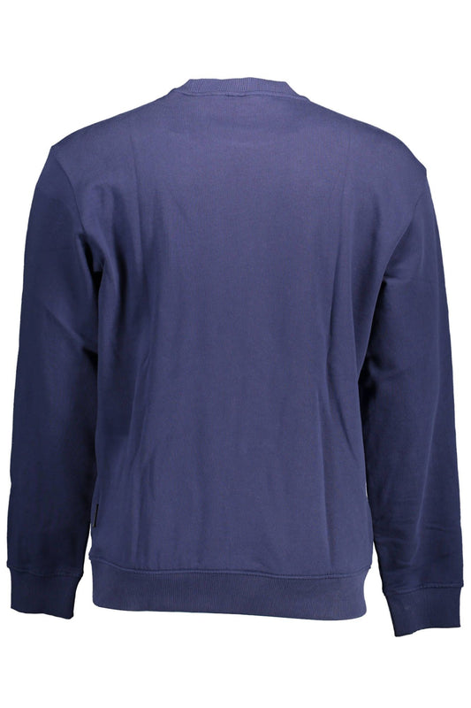Blue Cotton Men Sweater