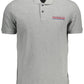Gray Cotton Men Polo