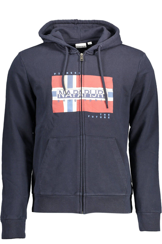 Blue Cotton Men Sweater