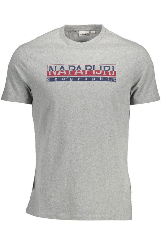 Gray Cotton Men T-Shirt