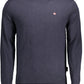 Blue Cotton Men Sweater