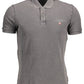 "Gray Cotton Men Polo Shirt"