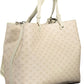 Beige PVC Women Handbag