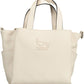 White Polyurethane Women Handbag