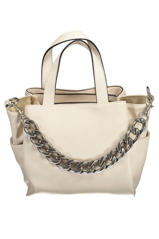 White Polyurethane Women Handbag