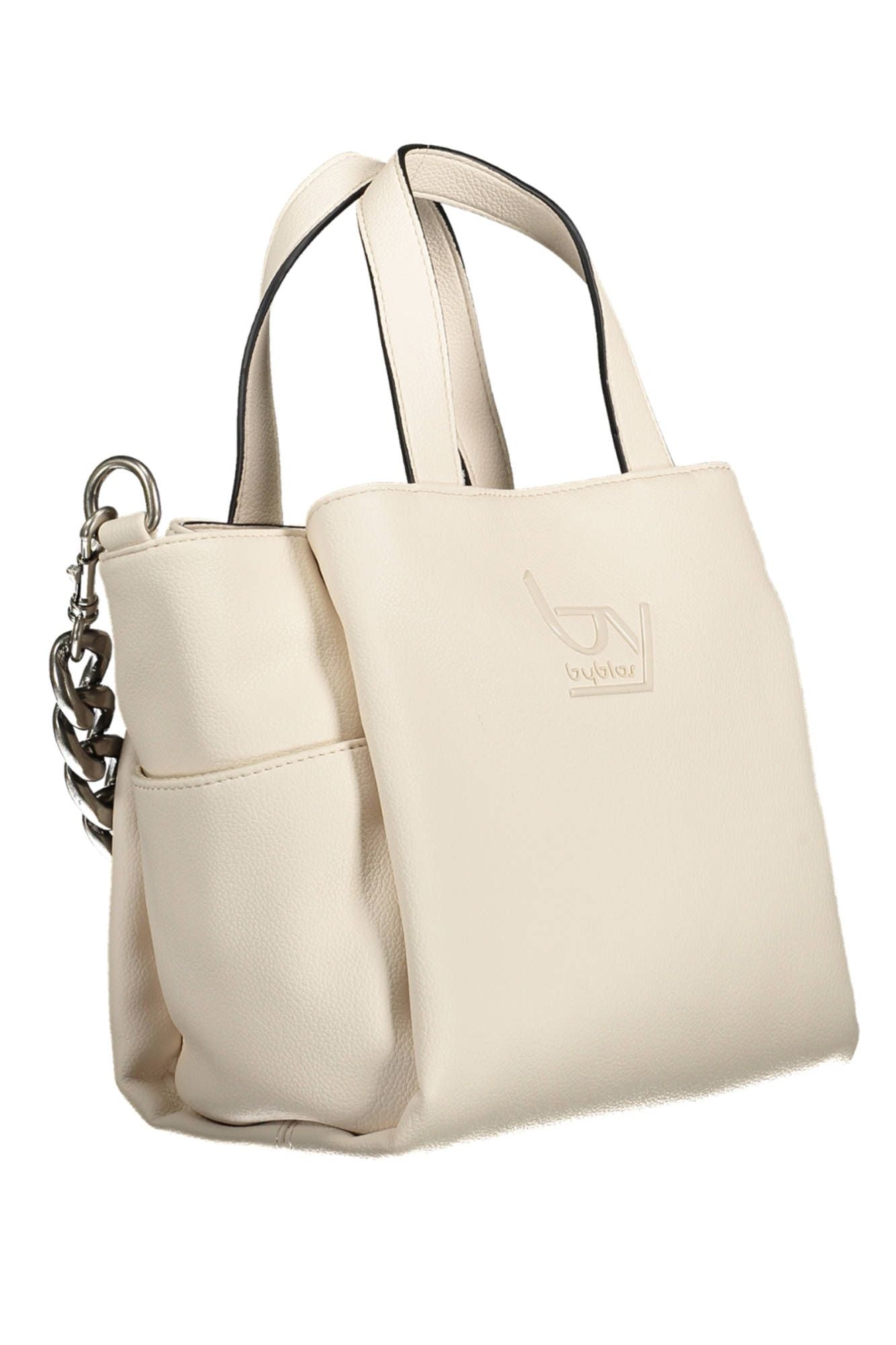 White Polyurethane Women Handbag