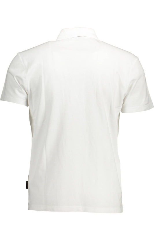 White Cotton Men Polo Shirt