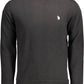 Black Cotton Men Sweater