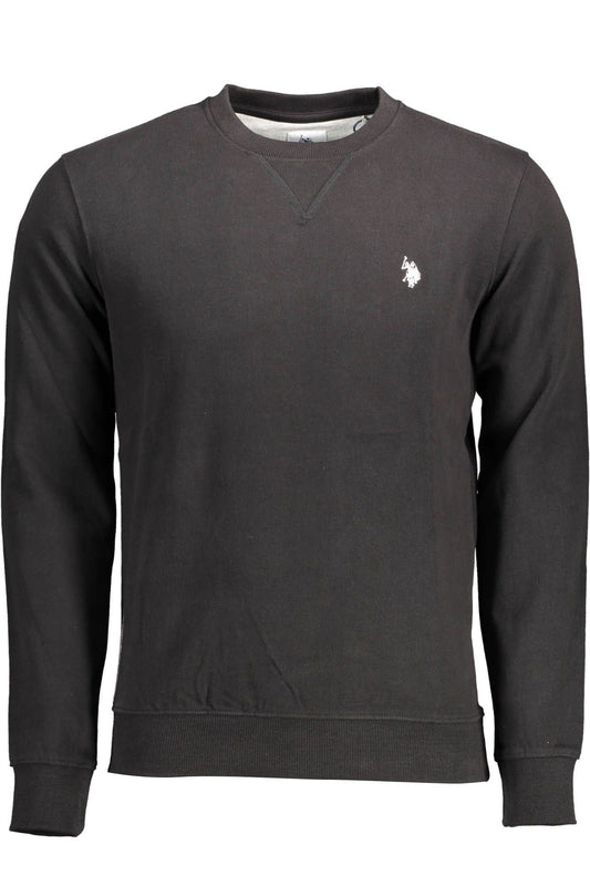 Black Cotton Men Sweater