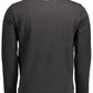 Black Cotton Men Sweater