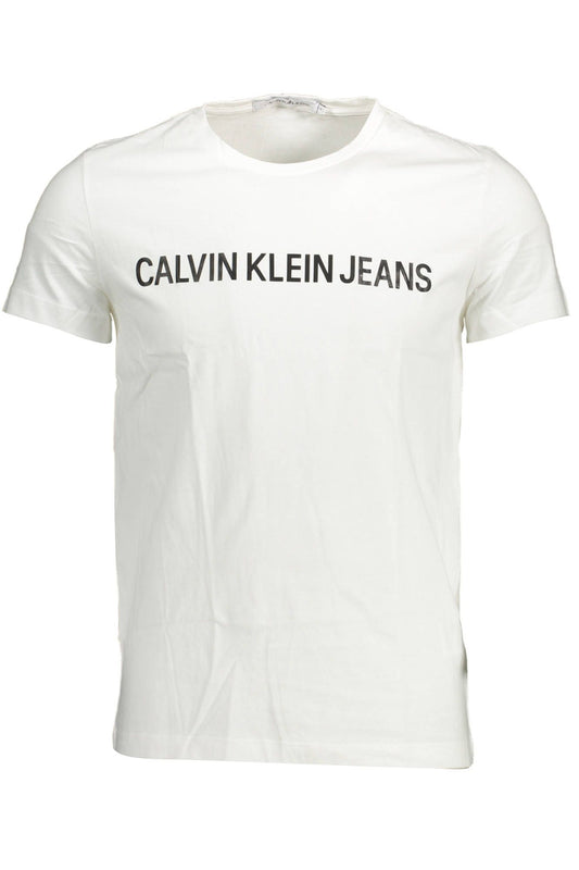 White Cotton Men T-Shirt