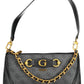 Black Polyurethane Women Handbag