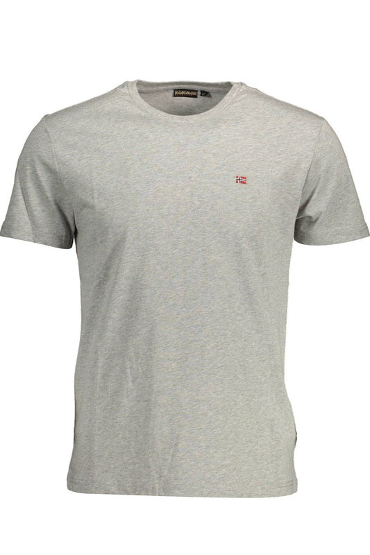 Gray Cotton Men T-Shirt