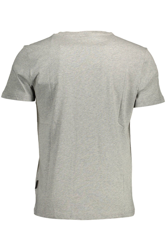 Gray Cotton Men T-Shirt