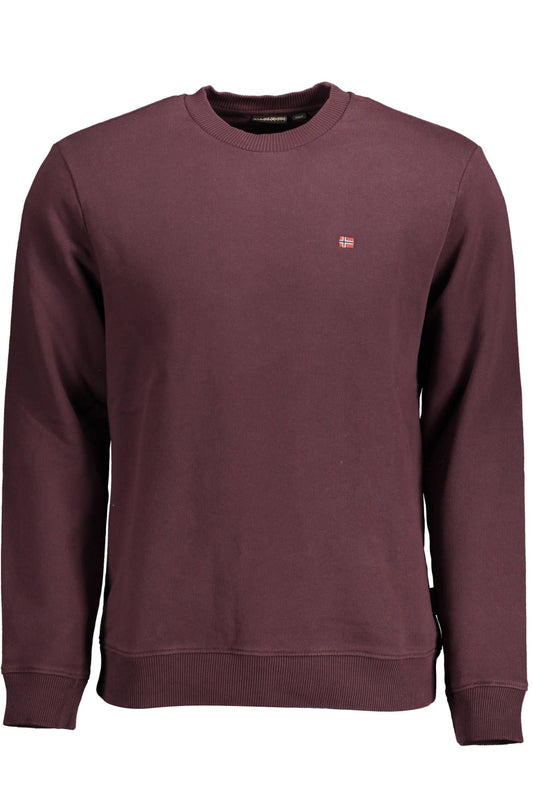 Purple Cotton Men Sweater