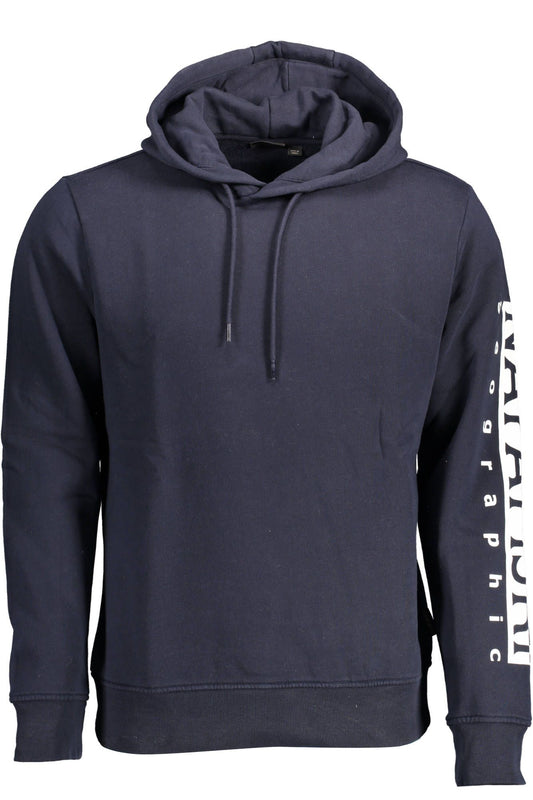 Blue Cotton Men Sweater