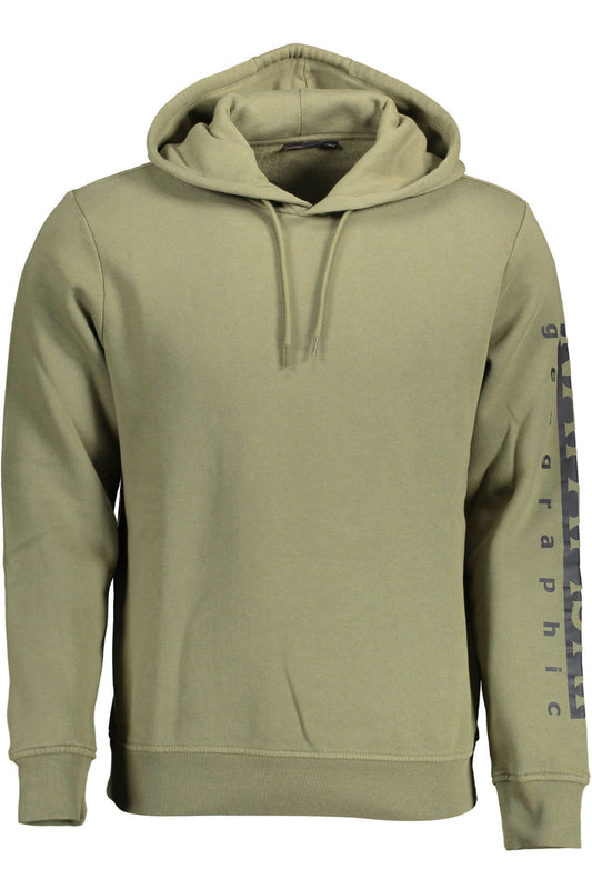 Green Cotton Mens Sweater