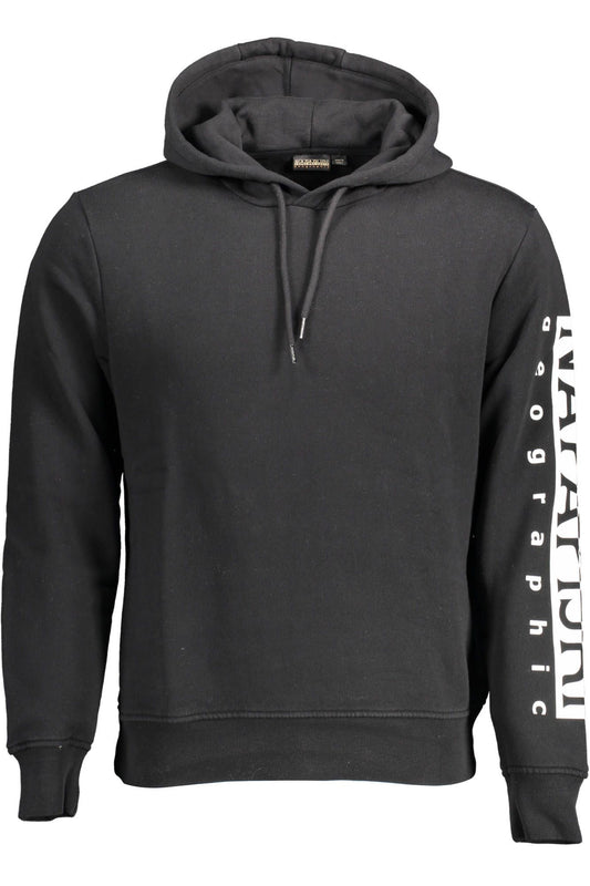 Black Cotton Men Sweater