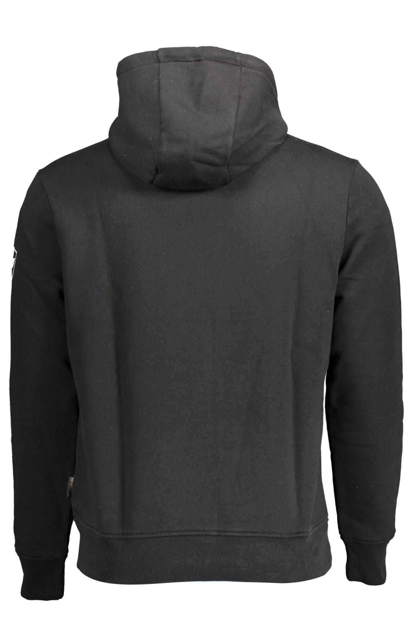 Black Cotton Men Sweater