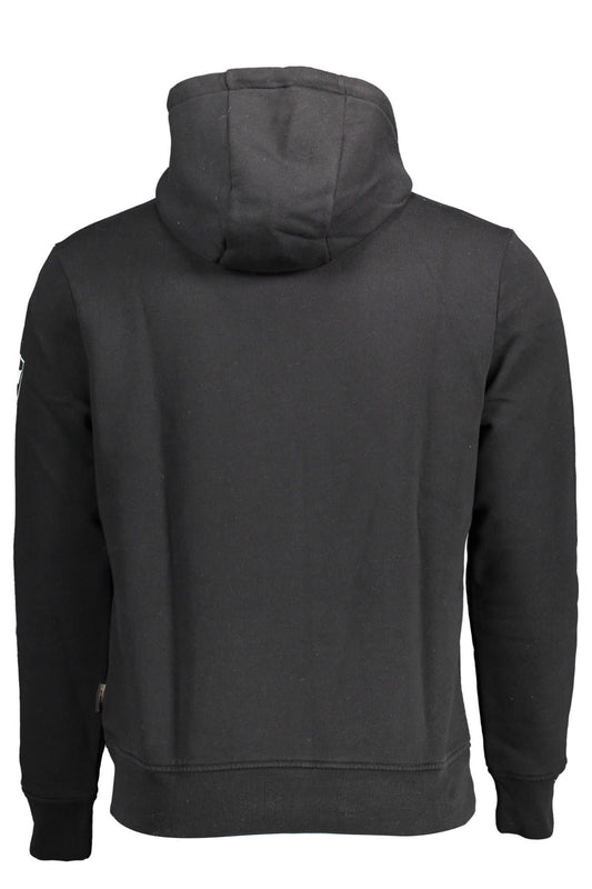 Black Cotton Men Sweater