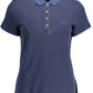 Blue Organic Cotton Women Polo