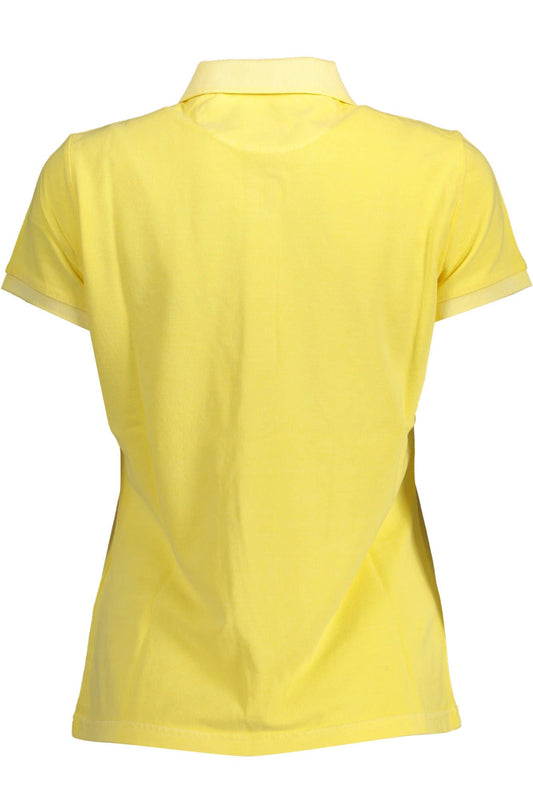 Yellow Cotton Women Polo