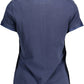 Blue Organic Cotton Women Polo