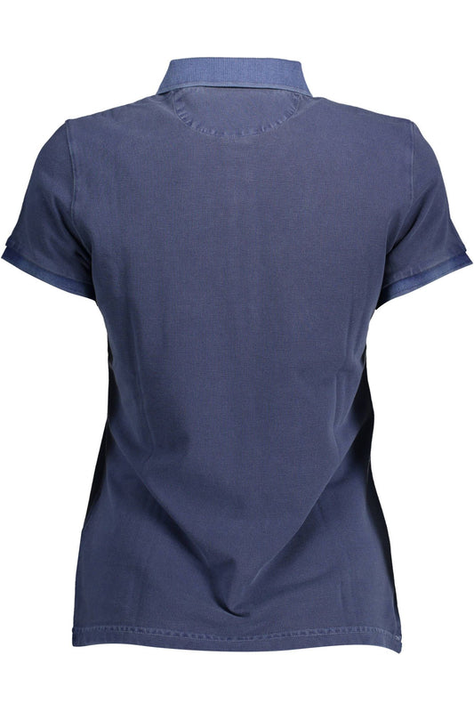 Blue Organic Cotton Women Polo