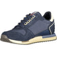 Blue Leather Men Sneaker