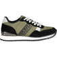 Green Polyester Men Sneaker