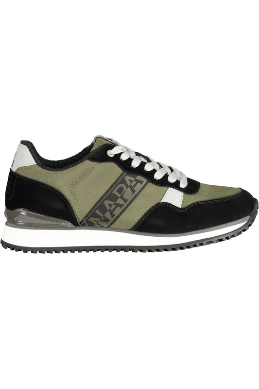 Green Polyester Men Sneaker