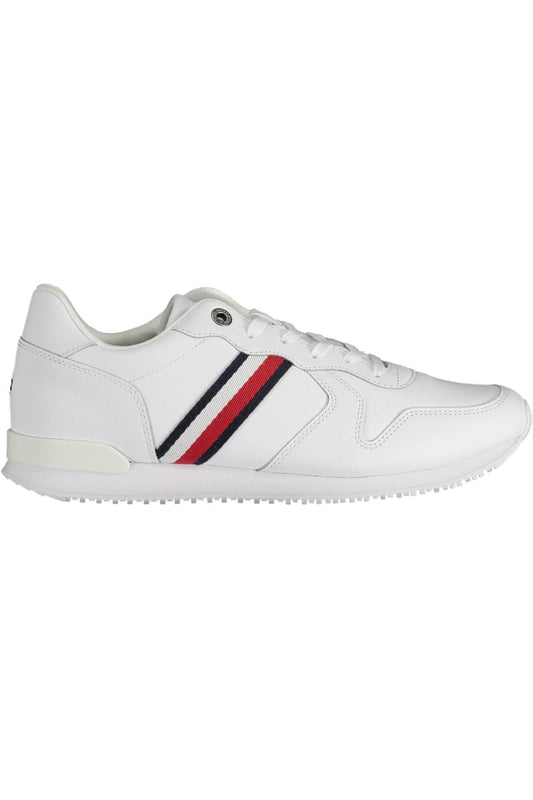 White Polyester Men Sneaker