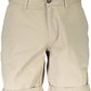 Beige Cotton Men Bermuda Jean