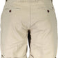 Beige Cotton Men Bermuda Jean