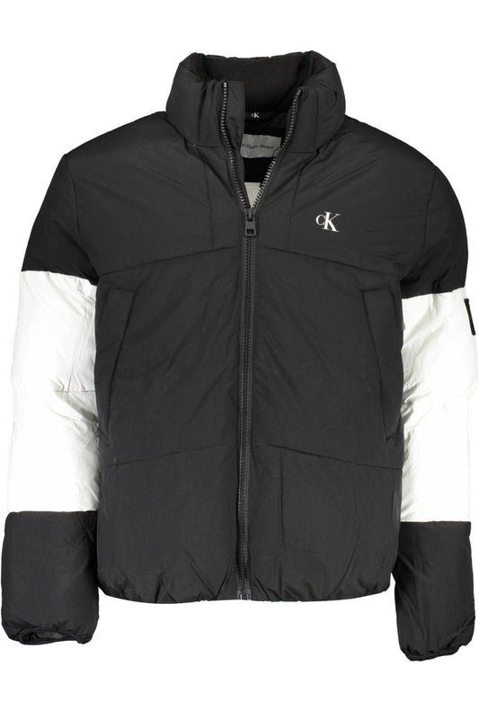 Black Polyester Men Jacket
