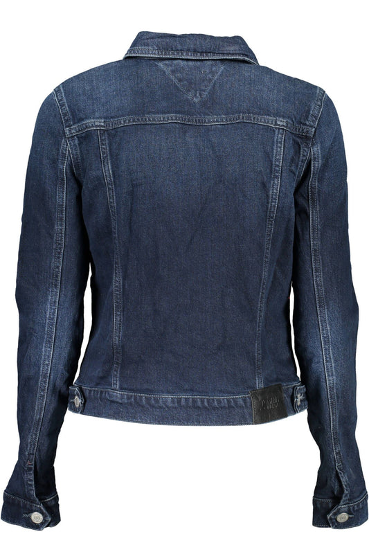 Blue Cotton Women Jacket
