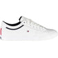White Polyester Mens Sneaker