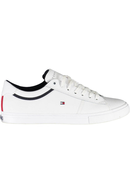 White Polyester Mens Sneaker