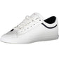 White Polyester Mens Sneaker