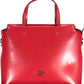 Red Polyurethane Women Handbag