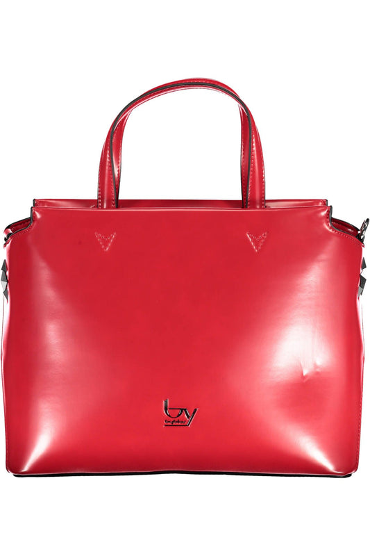 Red Polyurethane Women Handbag