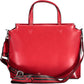Red Polyurethane Women Handbag