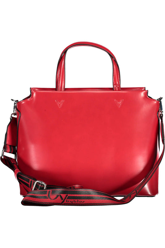 Red Polyurethane Women Handbag