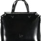 Black Polyethylene Women Handbag
