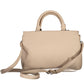 Beige Polyurethane Women Handbag