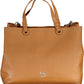 Brown Polyethylene Women Handbag