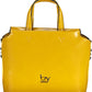 Yellow Polyurethane Women Handbag