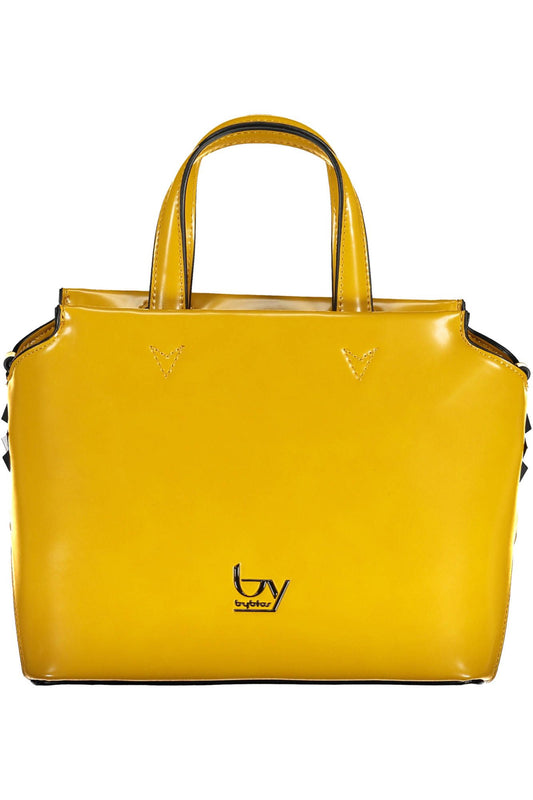 Yellow Polyurethane Women Handbag