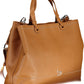 Brown Polyethylene Women Handbag